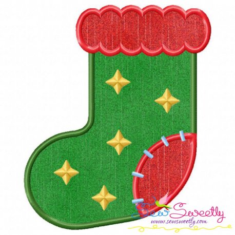 Christmas Stocking-2 Applique Design Pattern-1