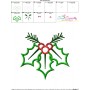 Christmas Holly Leaves-3 Applique Design Pattern-3