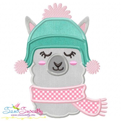 Winter Llama Applique Design Pattern-1