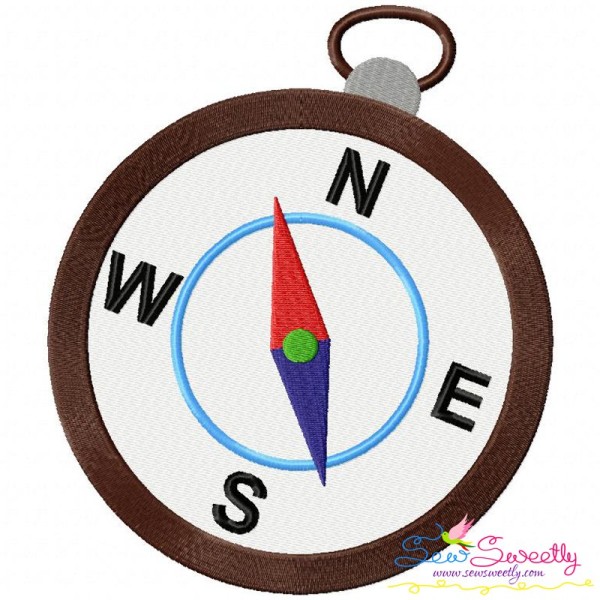 Pocket Compass Embroidery Design Pattern-1