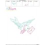 Valentine's Day Color Work- Bird Love Letter Embroidery Design Pattern-3