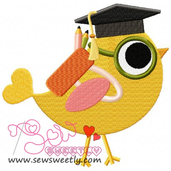 Student Bird Embroidery Design Pattern-1