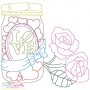 Valentine's Day Color Work Embroidery Design Bundle-4