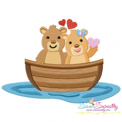 Love Boat Animal- Bears Embroidery Design Pattern-1