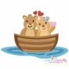 Love Boat Animal- Bears Embroidery Design- 1