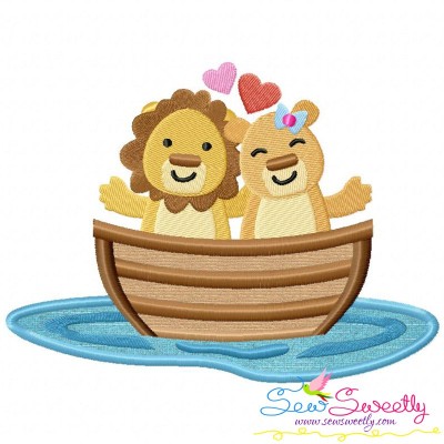 Love Boat Animal- Lions Applique Design Pattern-1