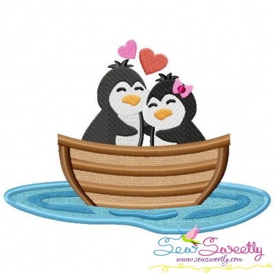 Love Boat Animal- Penguins Applique Design Pattern-1