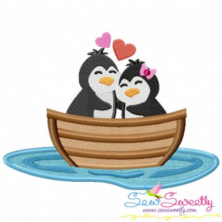 Love Boat Animal- Penguins Applique Design- 1