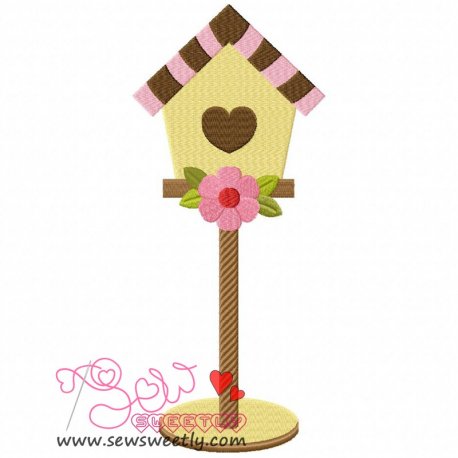 Bird House-1 Embroidery Design- 1