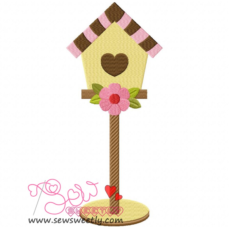 Bird House1 Embroidery Design Sew Sweetly