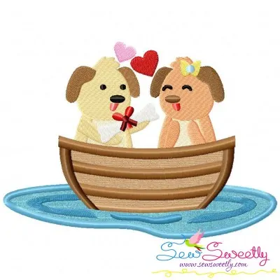 Love Boat Animal- Puppies Applique Design Pattern-1