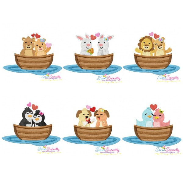 Love Boat Animals Embroidery Design Bundle-1
