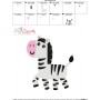 Cute Zebra Embroidery Design Pattern-3
