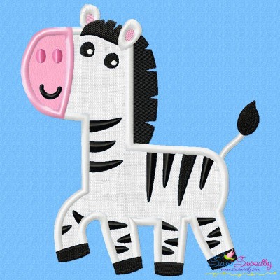 Cute Zebra Applique Design Pattern-1