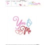You and Me Valentine Embroidery Design Pattern-3