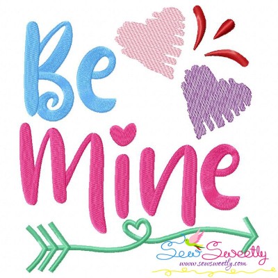 Be Mine Hearts Embroidery Design Pattern-1