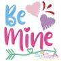 Be Mine Hearts Embroidery Design Pattern-1