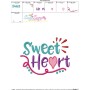 Sweet Heart Lettering Embroidery Design Pattern-3