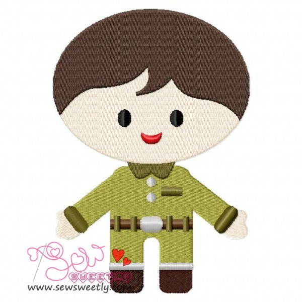 Army Boy-1 Embroidery Design Pattern-1