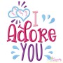 I Adore You Lettering Embroidery Design Pattern-1
