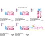 Hugs and Kisses Lettering Embroidery Design Pattern-2