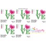 Love Heart Lettering Embroidery Design Pattern-2