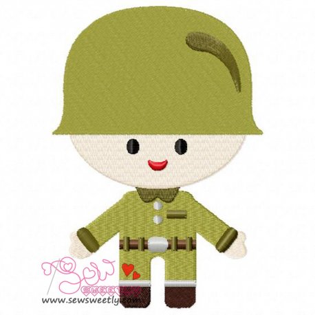 Army Boy-2 Embroidery Design Pattern-1