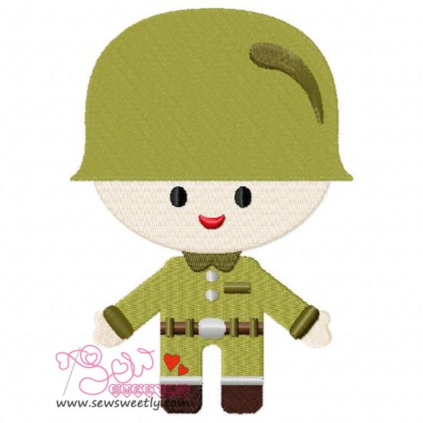 Army Boy-2 Embroidery Design Pattern-1