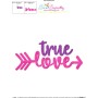 True Love Valentine Lettering Embroidery Design Pattern-3