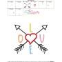 LOVE with Arrows Lettering Applique Design Pattern-3