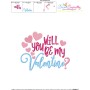 Will You Be My Valentine Lettering Embroidery Design Pattern-3