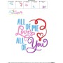 All of me Loves All of You Lettering Embroidery Design Pattern-3
