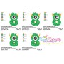 Monster Number-8 Embroidery Design Pattern-2