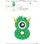 Monster Number-8 Embroidery Design Pattern-3