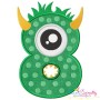 Monster Number-8 Applique Design Pattern-1