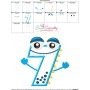 Monster Number-7 Applique Design Pattern-3