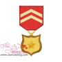 Army Medal 4 Applique Design Pattern-1