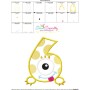 Monster Number-6 Applique Design Pattern-3