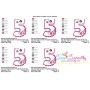 Monster Number-5 Applique Design Pattern-2