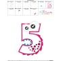 Monster Number-5 Applique Design Pattern-3