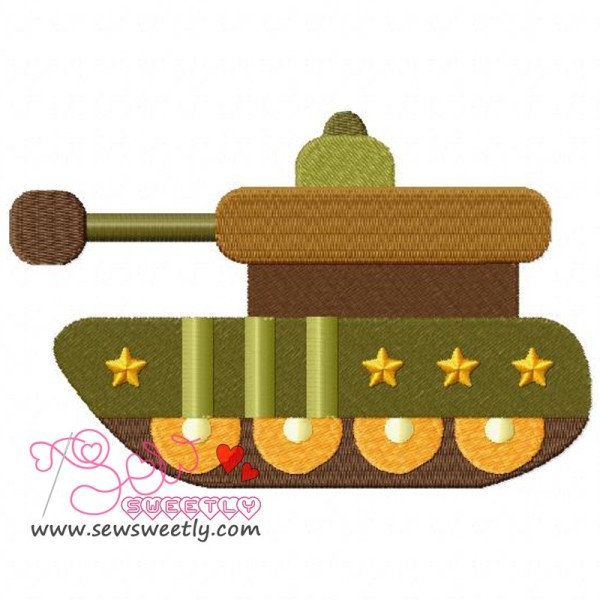 Army Tank-1 Embroidery Design Pattern-1