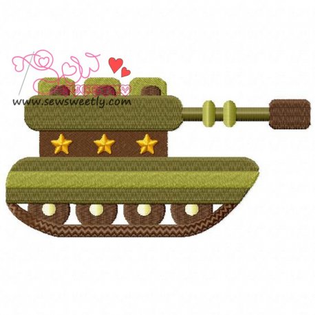 Army Tank-2 Embroidery Design Pattern-1