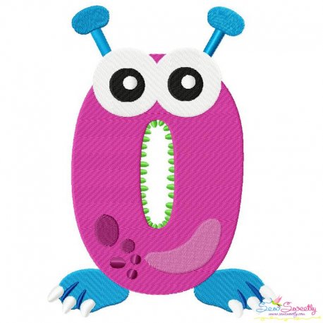 Free Monster Number-0 Embroidery Design Pattern-1