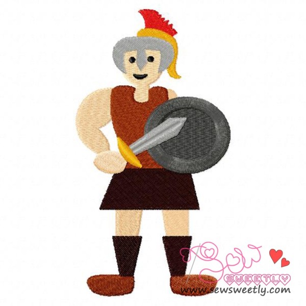 Gladiator-2 Embroidery Design Pattern-1