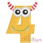 Monster Numbers Applique Design Bundle-6