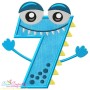 Monster Numbers Applique Design Bundle-9
