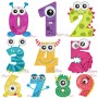Monster Numbers Applique Design Bundle-1