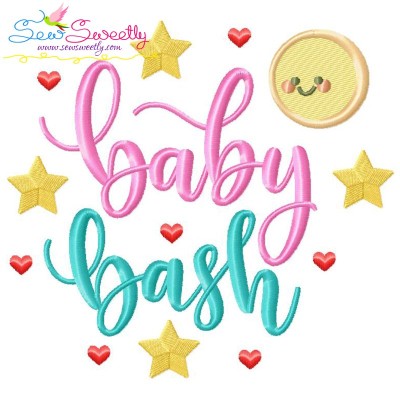 Baby Bash Lettering Embroidery Design Pattern-1
