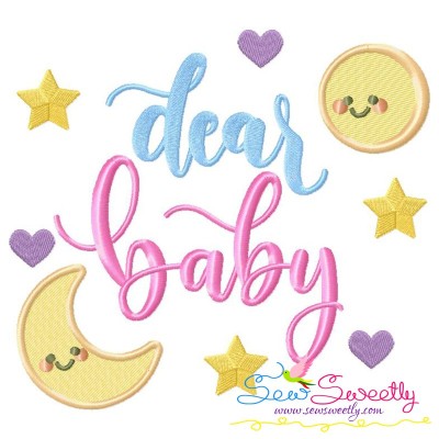 Dear Baby Lettering Embroidery Design Pattern-1