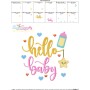 Hello Baby Lettering Embroidery Design Pattern-3